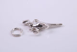 Dinosaur Charm, Traditional Charm, Made from Solid 925 Grade Sterling Silver, Complete with Attachment Link