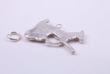Chariot charm, Traditional Charm, Made from Solid 925 Grade Sterling Silver, Complete with Attachment Link