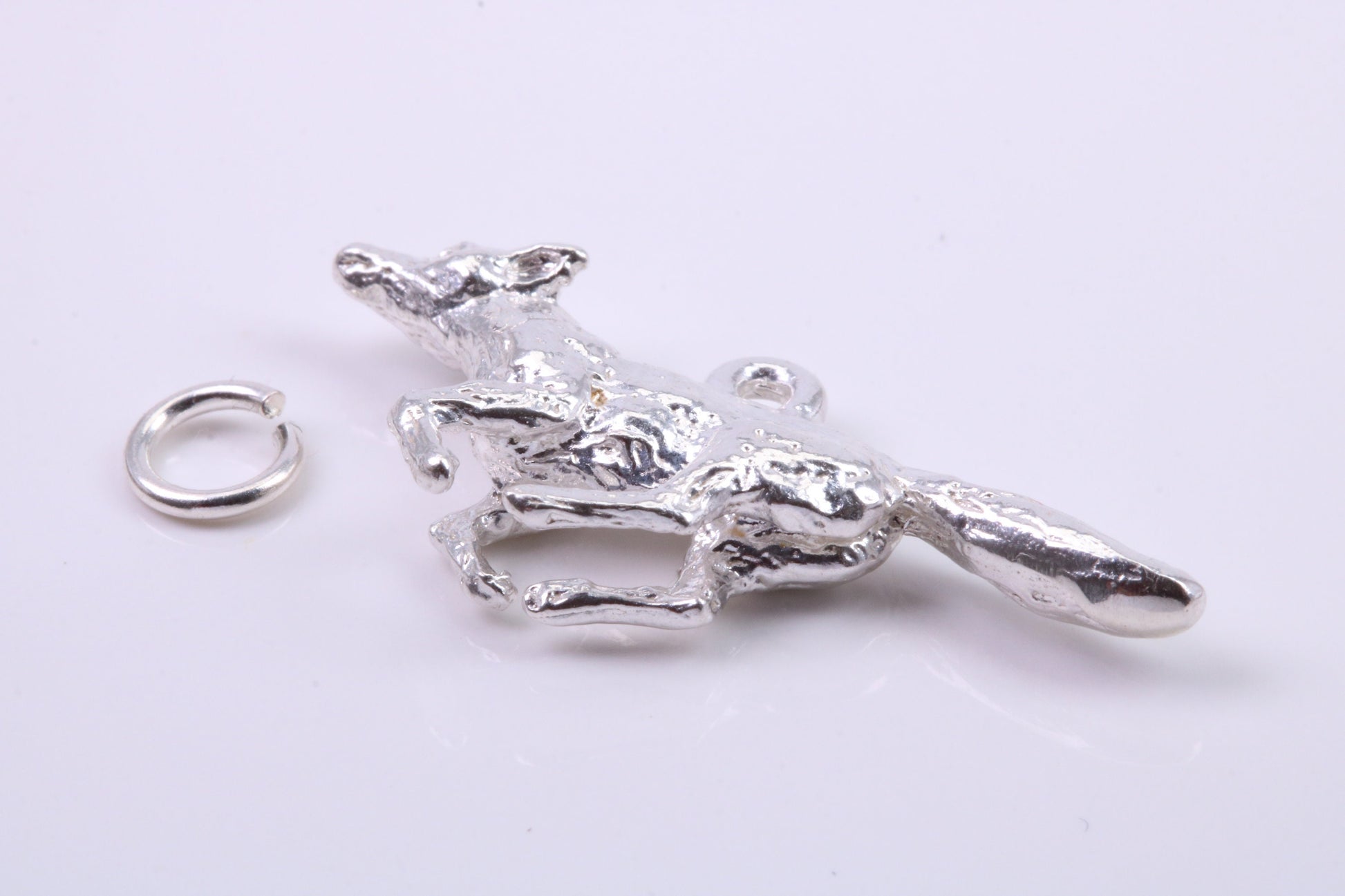 Greyhound Dog Charm, Traditional Charm, Made from Solid 925 Grade Sterling Silver, Complete with Attachment Link