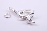 Greyhound Dog Charm, Traditional Charm, Made from Solid 925 Grade Sterling Silver, Complete with Attachment Link