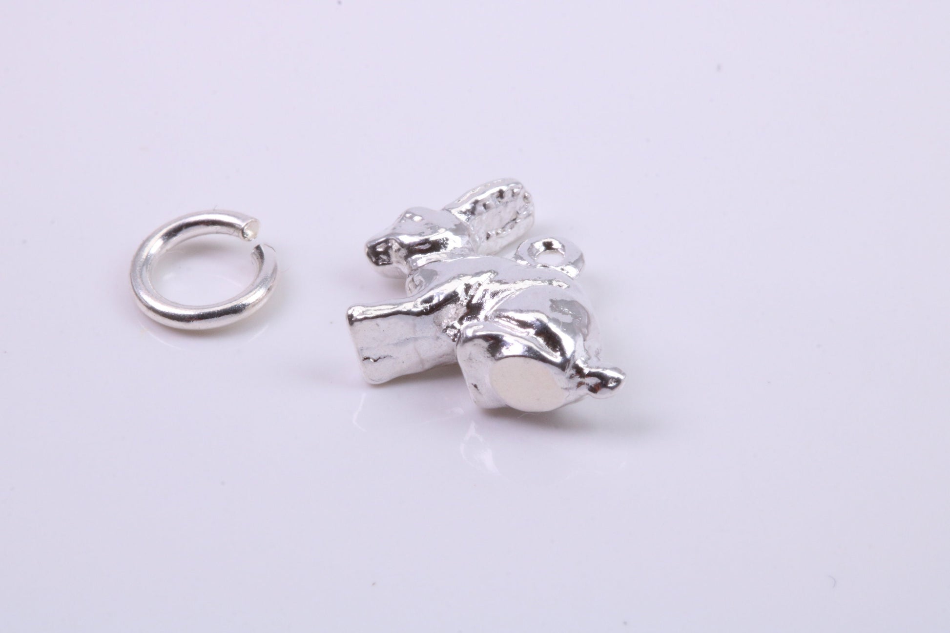 Bunny Rabbit Charm, Traditional Charm, Made from Solid 925 Grade Sterling Silver, Complete with Attachment Link