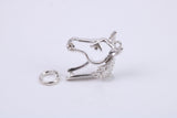 Horse Head Charm, Traditional Charm, Made from Solid 925 Grade Sterling Silver, Complete with Attachment Link