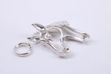 Horse Head Charm, Traditional Charm, Made from Solid 925 Grade Sterling Silver, Complete with Attachment Link