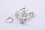 Horse Head Charm, Traditional Charm, Made from Solid 925 Grade Sterling Silver, Complete with Attachment Link