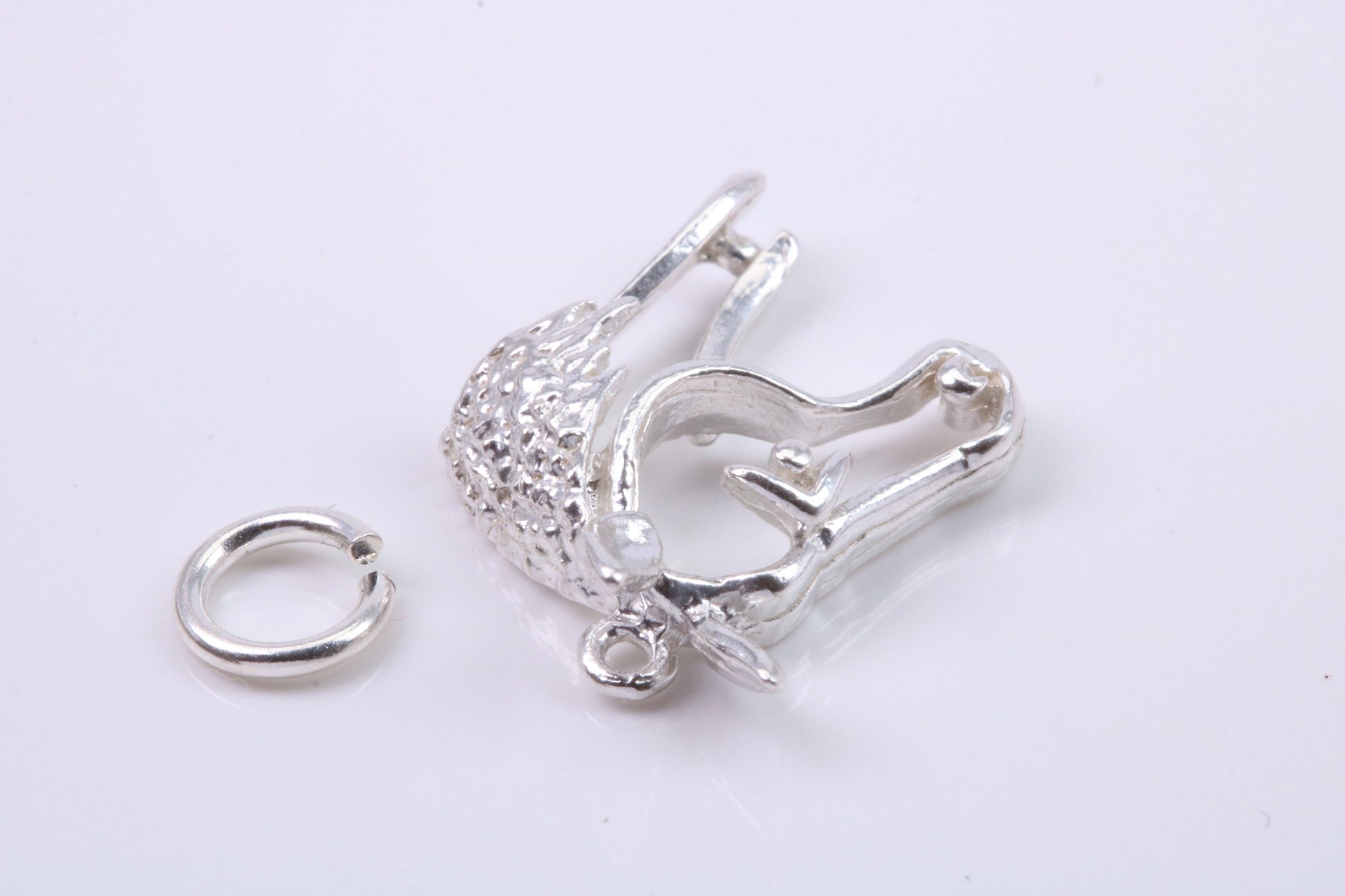 Horse Head Charm, Traditional Charm, Made from Solid 925 Grade Sterling Silver, Complete with Attachment Link