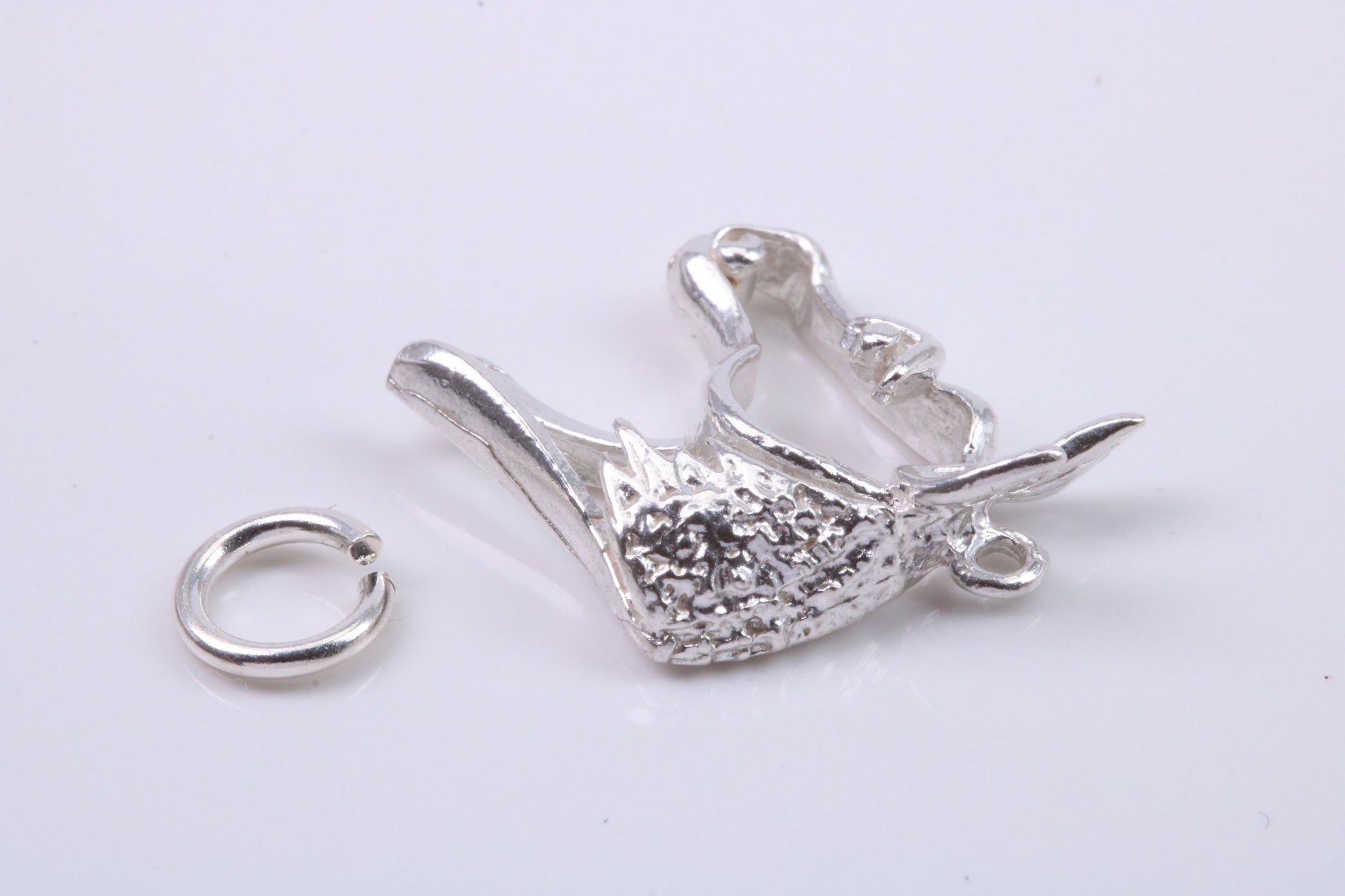 Horse Head Charm, Traditional Charm, Made from Solid 925 Grade Sterling Silver, Complete with Attachment Link