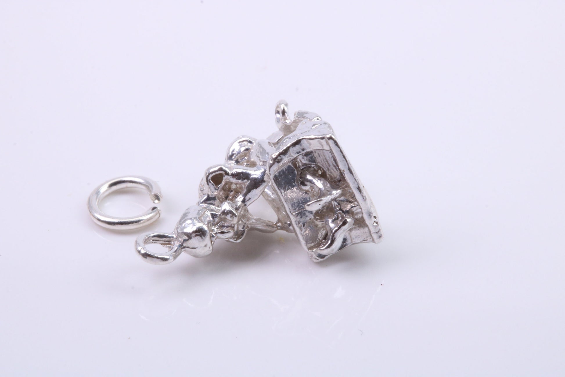 Man in Shackles Charm, Traditional Charm, Made from Solid 925 Grade Sterling Silver, Complete with Attachment Link