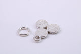 Casino Chips Charm, Traditional Charm, Made from Solid 925 Grade Sterling Silver, Complete with Attachment Link