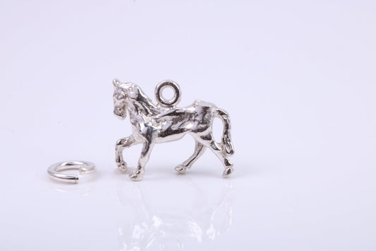 Stallion Charm, Traditional Charm, Made from Solid 925 Grade Sterling Silver, Complete with Attachment Link
