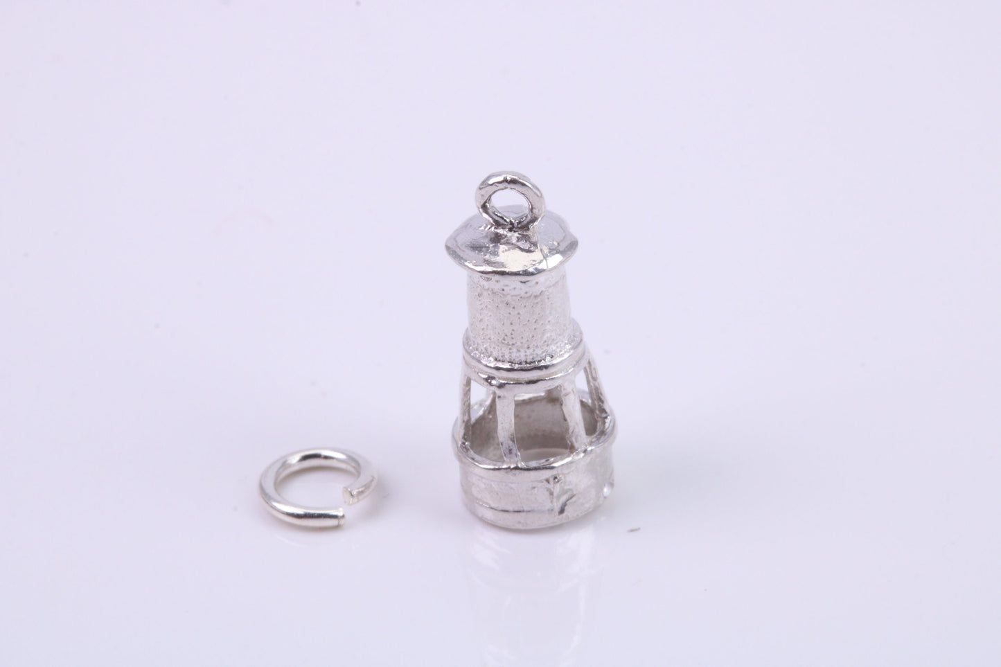 Lighthouse Charm, Traditional Charm, Made from Solid 925 Grade Sterling Silver, Complete with Attachment Link
