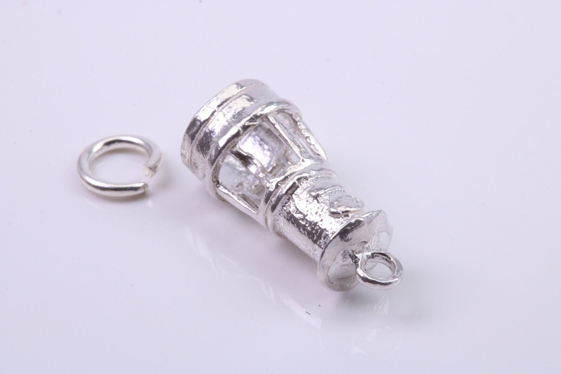 Lighthouse Charm, Traditional Charm, Made from Solid 925 Grade Sterling Silver, Complete with Attachment Link