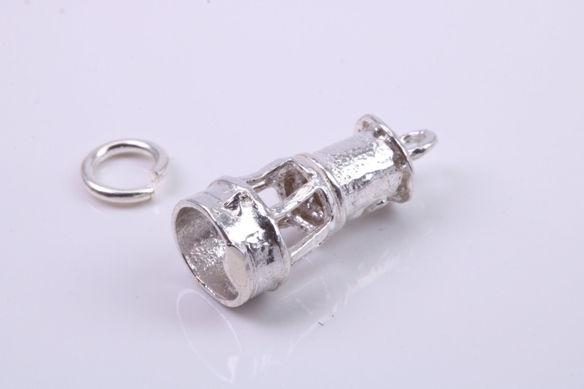 Lighthouse Charm, Traditional Charm, Made from Solid 925 Grade Sterling Silver, Complete with Attachment Link