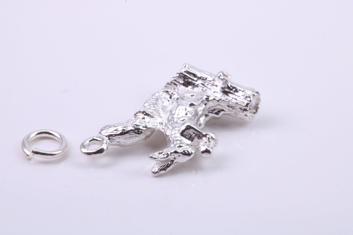 Squirrel Charm, Traditional Charm, Made from Solid 925 Grade Sterling Silver, Complete with Attachment Link