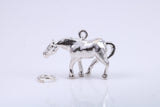 Horse Charm, Traditional Charm, Made from Solid 925 Grade Sterling Silver, Complete with Attachment Link