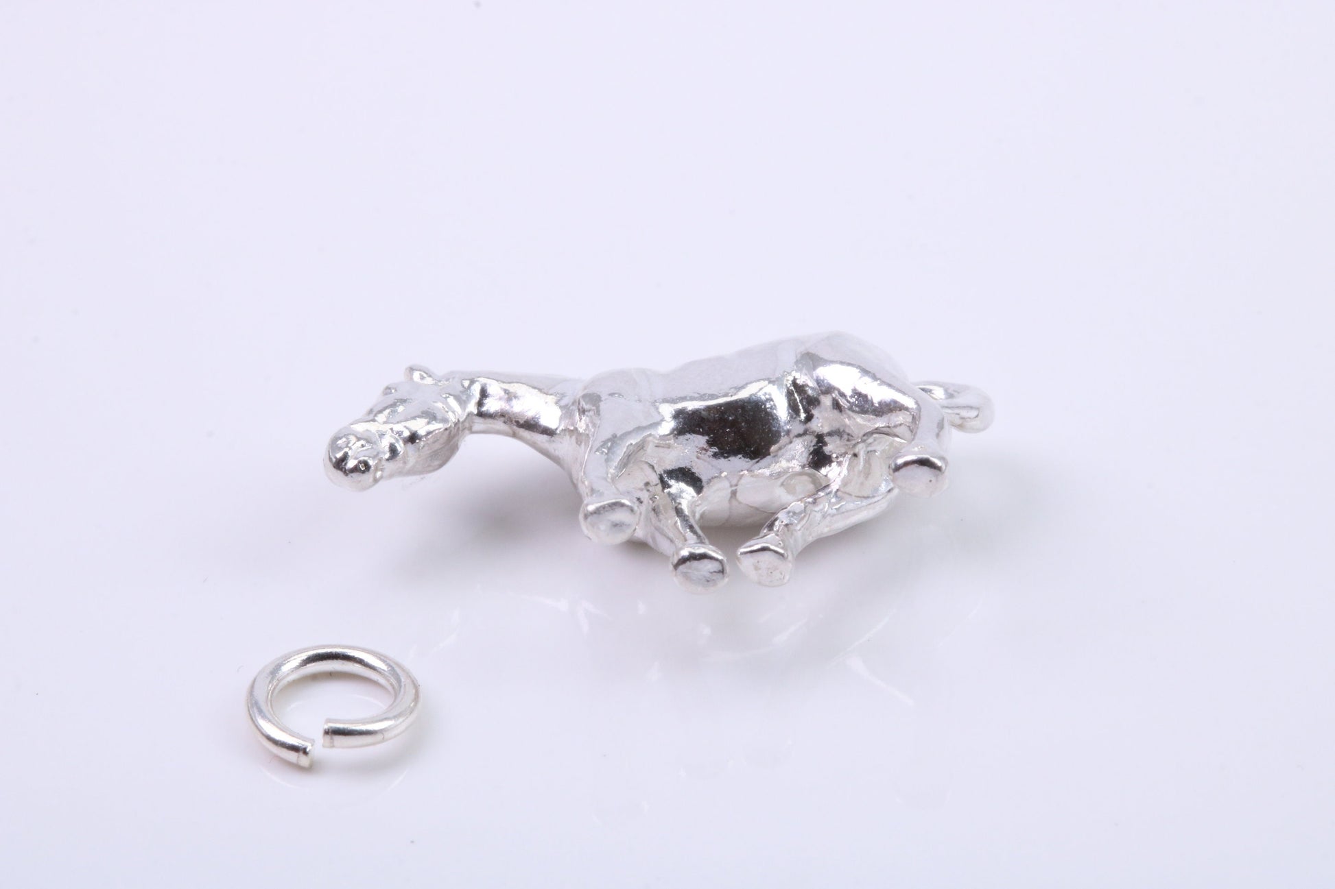 Horse Charm, Traditional Charm, Made from Solid 925 Grade Sterling Silver, Complete with Attachment Link