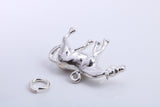 Horse Charm, Traditional Charm, Made from Solid 925 Grade Sterling Silver, Complete with Attachment Link
