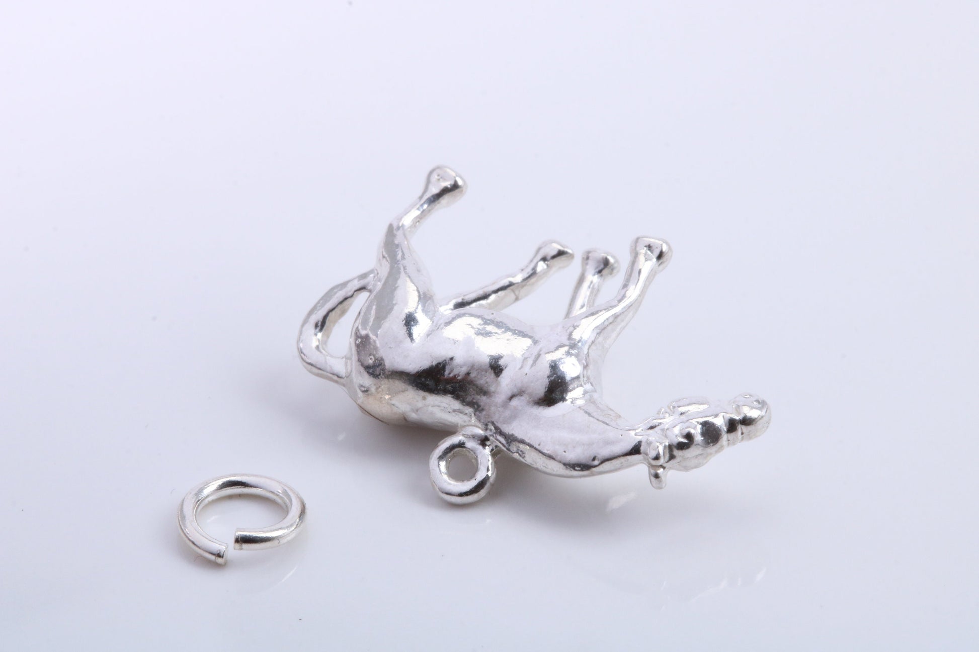 Horse Charm, Traditional Charm, Made from Solid 925 Grade Sterling Silver, Complete with Attachment Link