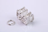 Iconic London Marble Arch Charm, Traditional Charm, Made from Solid 925 Grade Sterling Silver, Complete with Attachment Link