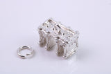 Iconic London Marble Arch Charm, Traditional Charm, Made from Solid 925 Grade Sterling Silver, Complete with Attachment Link