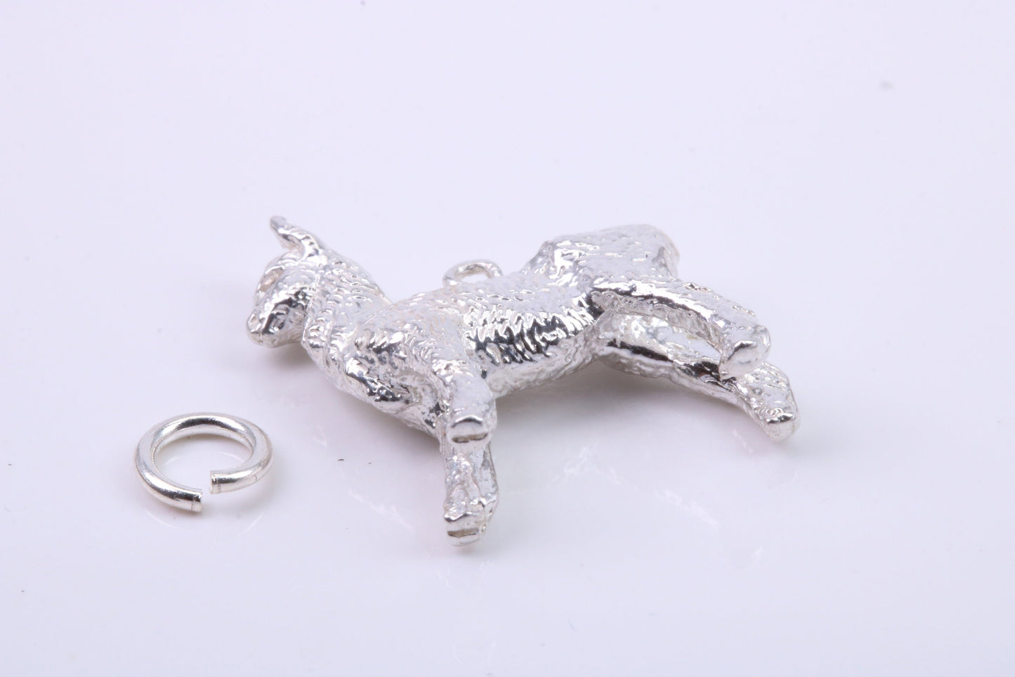 Llama Charm, Traditional Charm, Made from Solid 925 Grade Sterling Silver, Complete with Attachment Link
