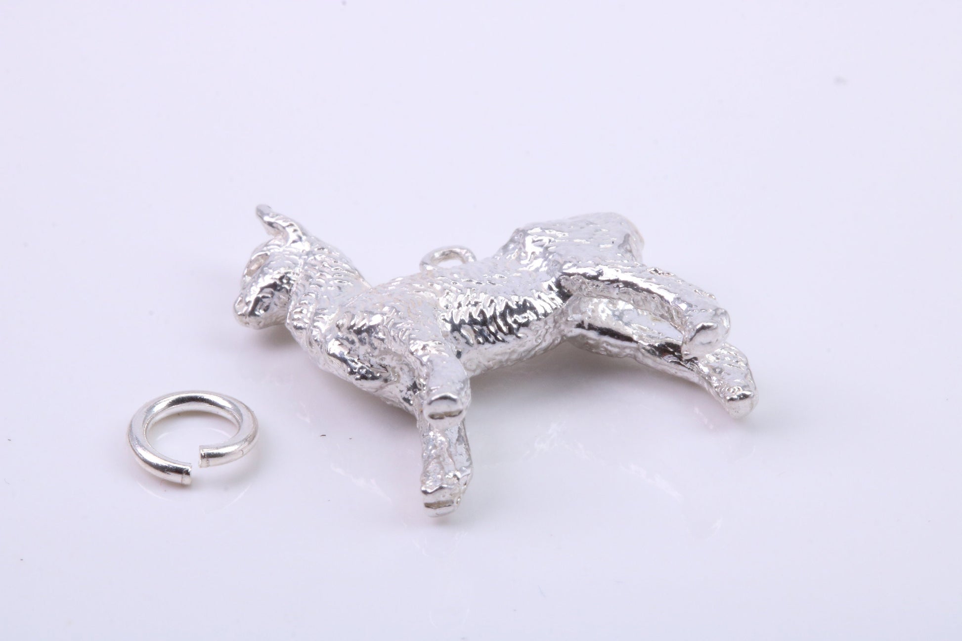 Llama Charm, Traditional Charm, Made from Solid 925 Grade Sterling Silver, Complete with Attachment Link