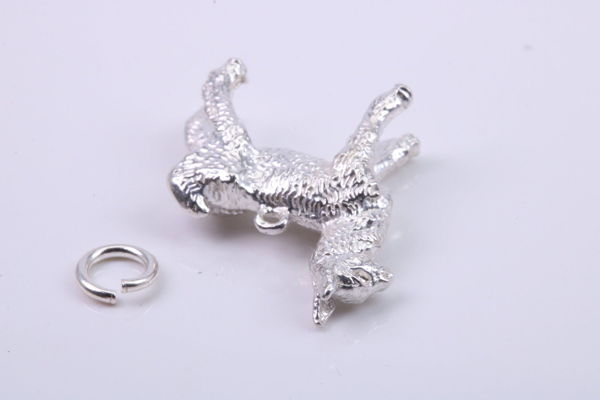 Llama Charm, Traditional Charm, Made from Solid 925 Grade Sterling Silver, Complete with Attachment Link