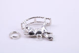 Rocking Horse Charm, Traditional Charm, Made from Solid 925 Grade Sterling Silver, Complete with Attachment Link