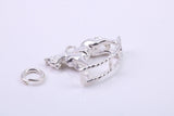 Rocking Horse Charm, Traditional Charm, Made from Solid 925 Grade Sterling Silver, Complete with Attachment Link