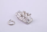 Hovercraft Charm, Traditional Charm, Made from Solid 925 Grade Sterling Silver, Complete with Attachment Link