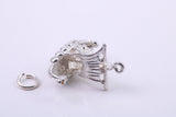 Viking Boat Charm, Traditional Charm, Made from Solid 925 Grade Sterling Silver, Complete with Attachment Link