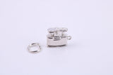 Cigar Lighter Charm, Traditional Charm, Made from Solid 925 Grade Sterling Silver, Complete with Attachment Link