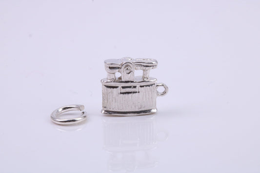 Cigar Lighter Charm, Traditional Charm, Made from Solid 925 Grade Sterling Silver, Complete with Attachment Link