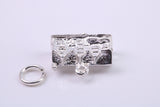 Country Cottage Charm, Traditional Charm, Made from Solid 925 Grade Sterling Silver, Complete with Attachment Link