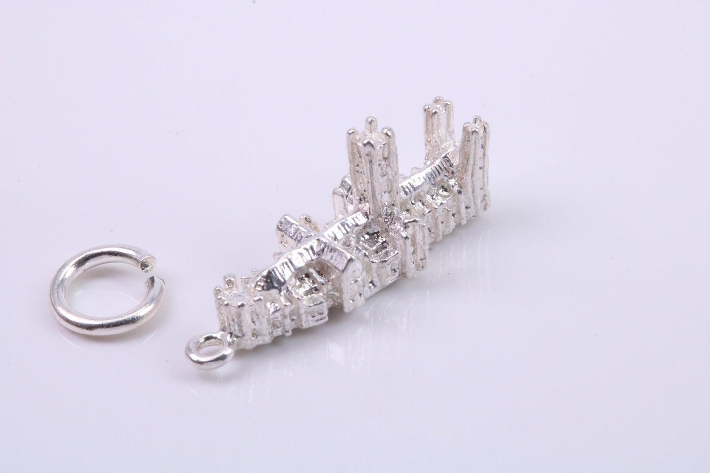 Cathedral Charm, Traditional Charm, Made from Solid 925 Grade Sterling Silver, Complete with Attachment Link