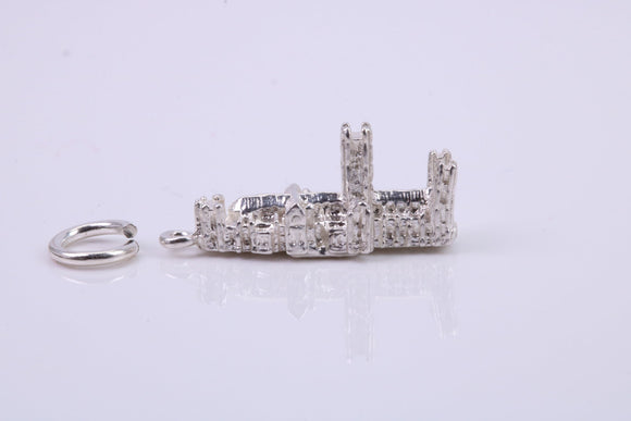 Cathedral Charm, Traditional Charm, Made from Solid 925 Grade Sterling Silver, Complete with Attachment Link