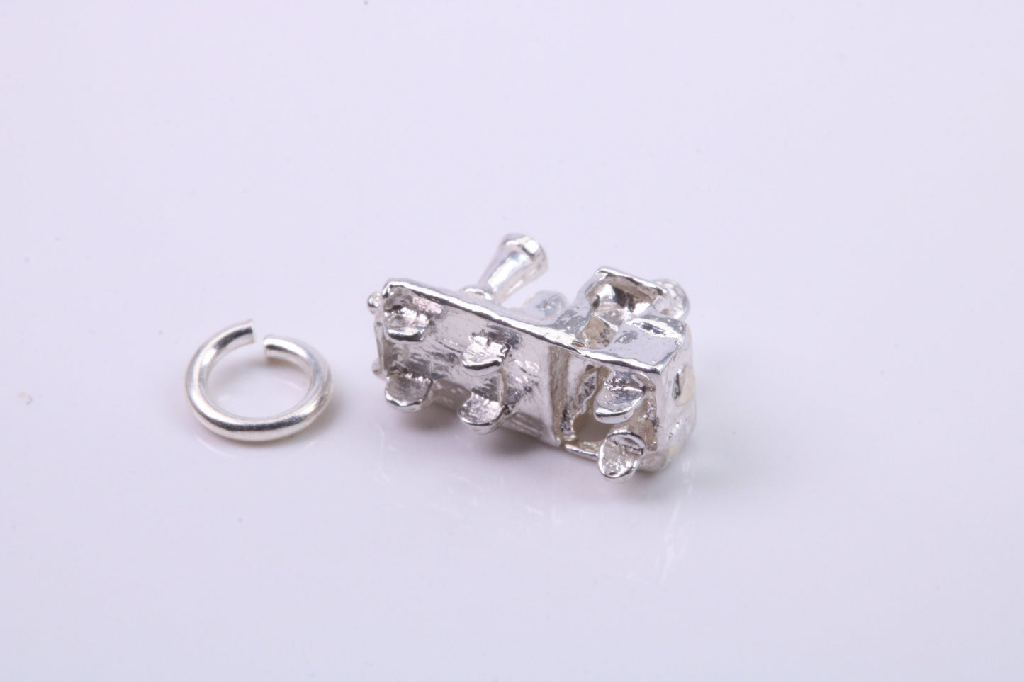 Steam Train Charm, Traditional Charm, Made from Solid 925 Grade Sterling Silver, Complete with Attachment Link