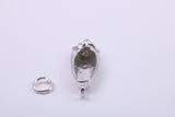 Slipper Charm, Traditional Charm, Made from Solid 925 Grade Sterling Silver, Complete with Attachment Link