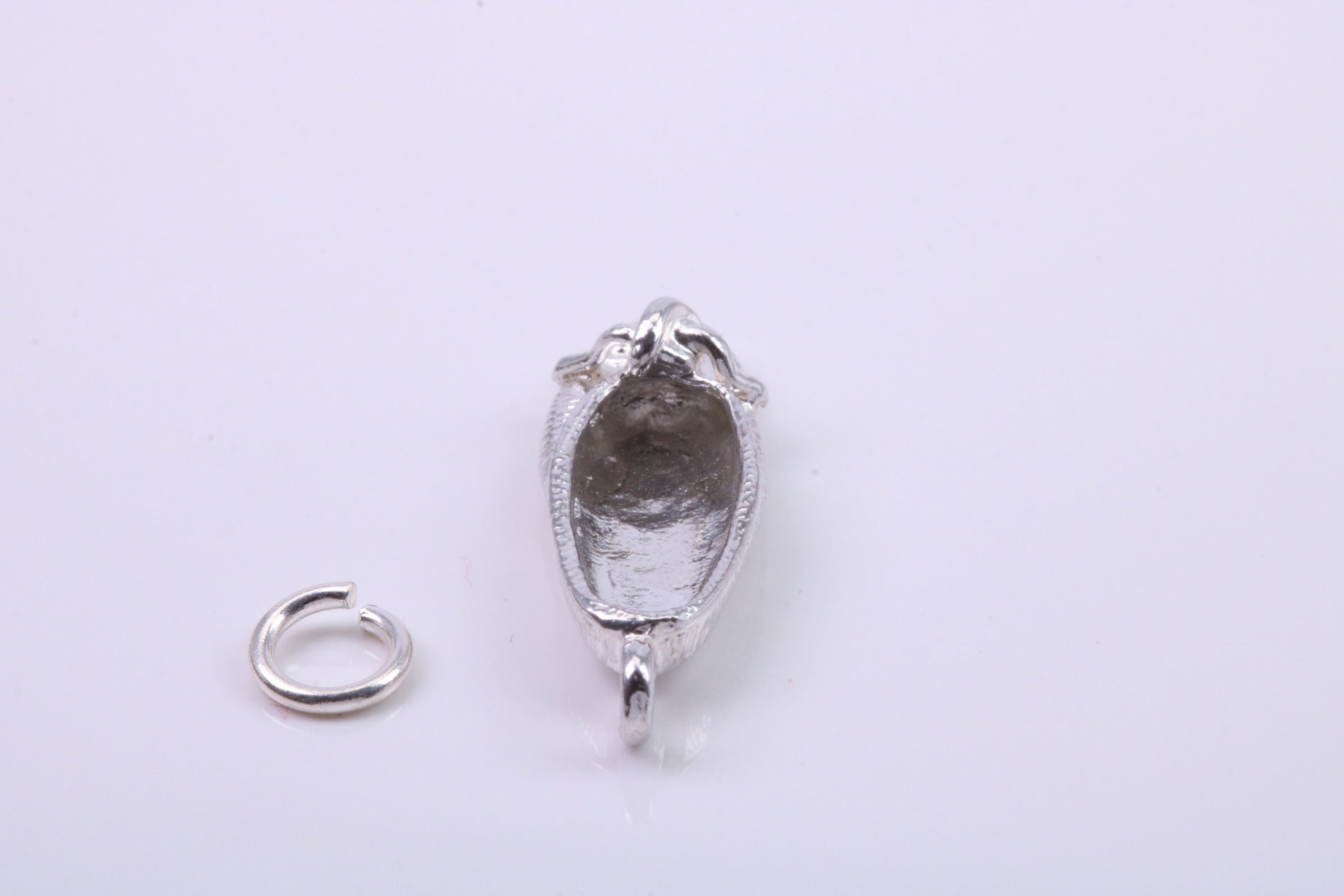 Slipper Charm, Traditional Charm, Made from Solid 925 Grade Sterling Silver, Complete with Attachment Link