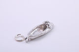 Slipper Charm, Traditional Charm, Made from Solid 925 Grade Sterling Silver, Complete with Attachment Link