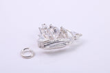 Sailing Boat Charm, Traditional Charm, Made from Solid 925 Grade Sterling Silver, Complete with Attachment Link