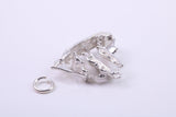 Sailing Boat Charm, Traditional Charm, Made from Solid 925 Grade Sterling Silver, Complete with Attachment Link