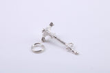 Iconic Nelsons Column Charm, Traditional Charm, Made from Solid 925 Grade Sterling Silver, Complete with Attachment Link