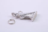 Egyptian Horus Charm, Made from Solid Cast Silver, Complete with Attachment Link
