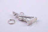 Egyptian Horus Charm, Made from Solid Cast Silver, Complete with Attachment Link
