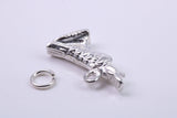 Egyptian Horus Charm, Made from Solid Cast Silver, Complete with Attachment Link