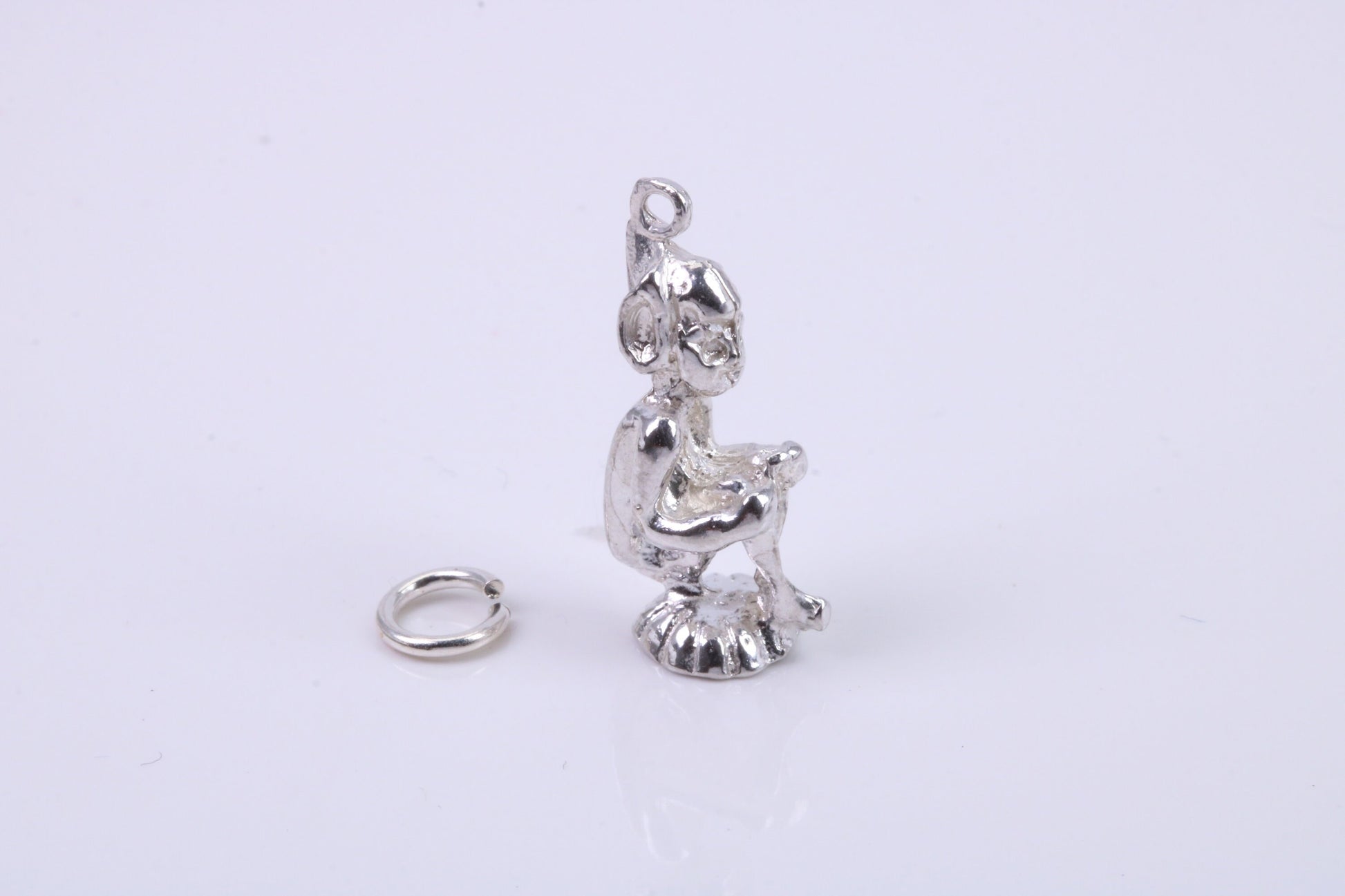 Elf Charm, Traditional Charm, Made from Solid 925 Grade Sterling Silver, Complete with Attachment Link