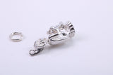Elf Charm, Traditional Charm, Made from Solid 925 Grade Sterling Silver, Complete with Attachment Link