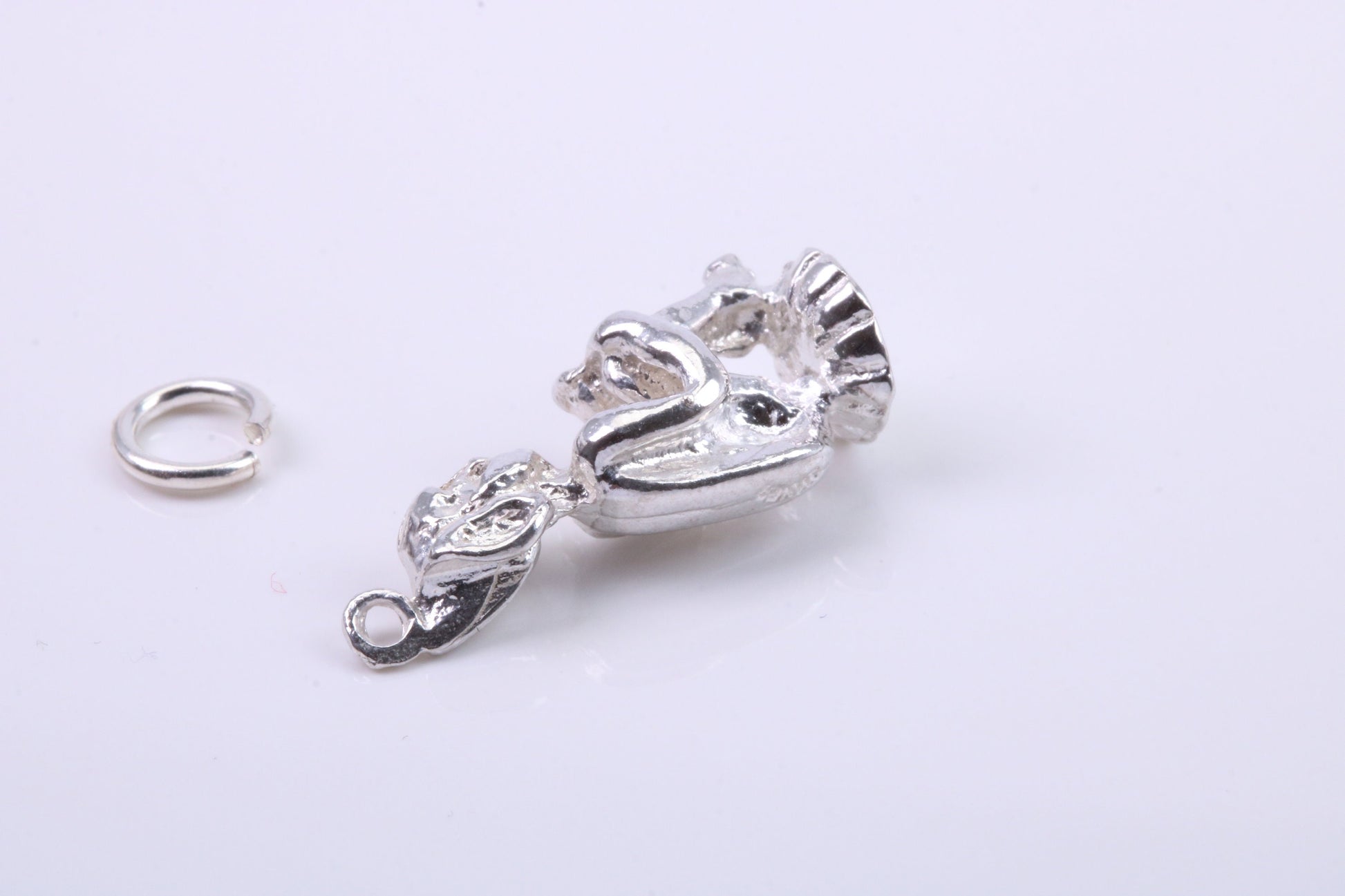 Elf Charm, Traditional Charm, Made from Solid 925 Grade Sterling Silver, Complete with Attachment Link