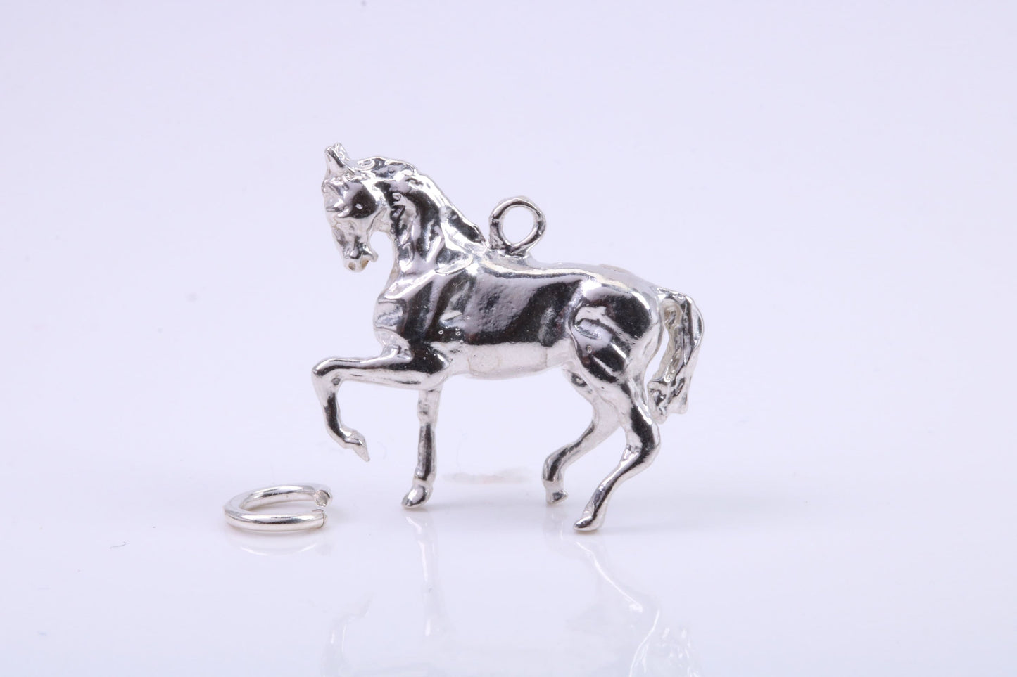 Stallion Charm, Traditional Charm, Made from Solid 925 Grade Sterling Silver, Complete with Attachment Link