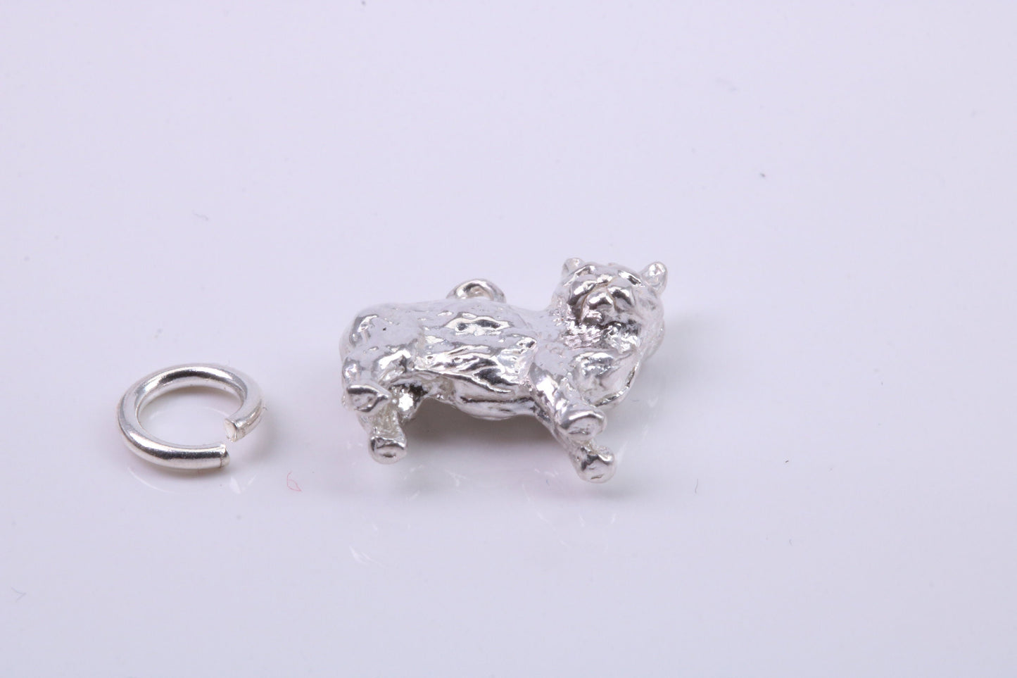 Bob Cat Charm, Traditional Charm, Made from Solid 925 Grade Sterling Silver, Complete with Attachment Link